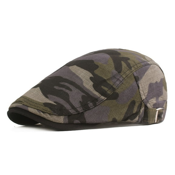 Men Classic Camouflage Berets Hat Newsboy Cap Outdoor Travel Adjustable Caps