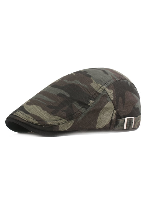 Men Classic Camouflage Berets Hat Newsboy Cap Outdoor Travel Adjustable Caps