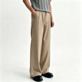 thumbnail image 1 of Men Classic Cuffed Pleated Dress Pants Light Premium Stretch Fabric S-XL, 1 of 8