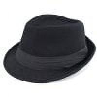 Men Classic Fedora-Hat Felt Manhattan-Gangster-Trilby with Band Unisex Women's Structured Trilby Fedora Hat