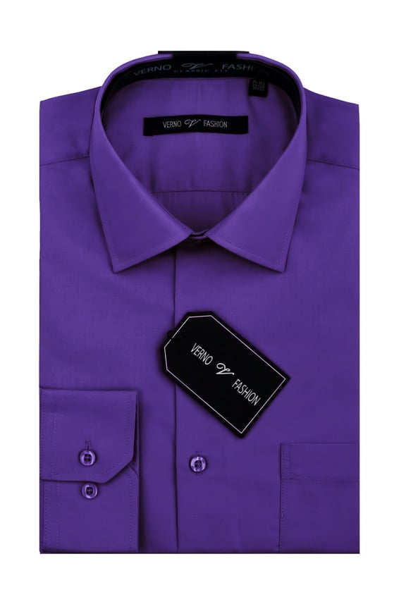 Men Classic Fit No Pockets Dress Shirt