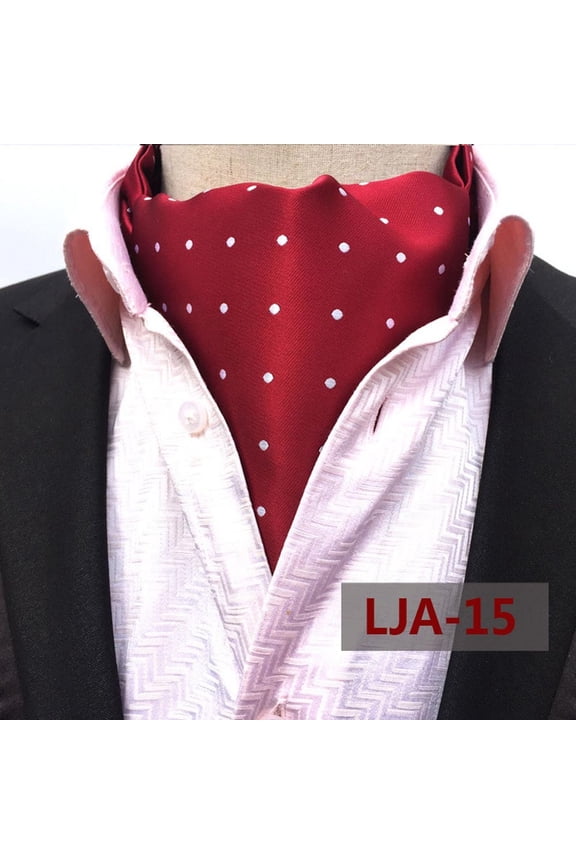 Men Classic Paisley Polka Dots Floral Cravat Scarves Ascot Wedding Neckties