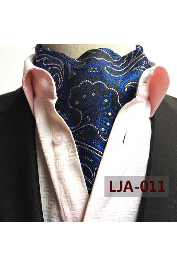 Men Classic Paisley Polka Dots Floral Cravat Scarves Ascot Wedding Neckties