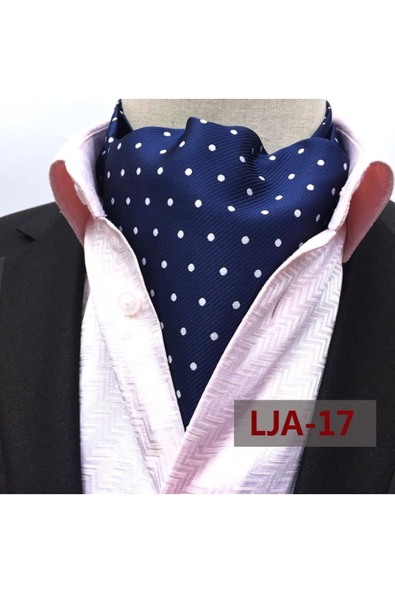 Men Classic Paisley Polka Dots Floral Cravat Scarves Ascot Wedding Neckties