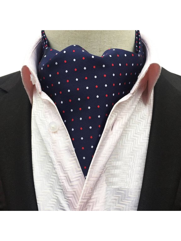 Men Classic Paisley Polka Dots Floral Cravat Scarves Ascot Wedding Party Necktie