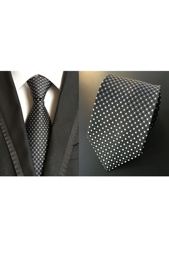 Men Classic Polka Dots Floral 8cm Neck Tie Jacquard Wide Party Necktie