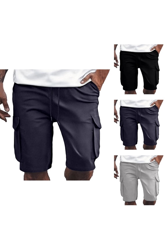 Men Classic Straight Leg Shorts – Minimalist Solid Athletic Shorts, Casual Sport Shorts For Street Wear Travel Everyday Styling