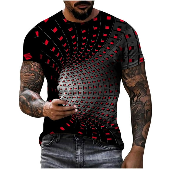 Men LYXSSBYX Big and Tall Mens Shirts Short Sleeves T Shirts Men's Unisex Daily T Shirt 3D Print Graphic Prints Animal Print Long Sleeve Tops Casual Bloue