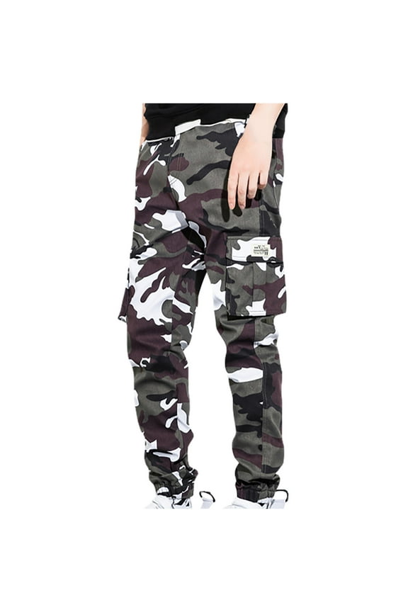 Men LYXSSBYX Cargo Pants for Men Big and Tall Men's Autumn New Camouflage Plus Size Trousers and Feet Pants Loose