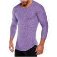 thumbnail image 1 of Men LYXSSBYX Long Sleeve Shirts for Men Cotton Men's Spring and Fashion Casual Sports Long-sleeved Men's T-shirt Bottoming Shirt, 1 of 3