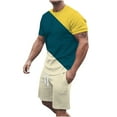 thumbnail image 1 of Men LYXSSBYX Mens 2 Piece Outfit Set Men Casual Round Neck T-Shirt 3D Print Short Sleeve Blouse and Pants Set, 1 of 5