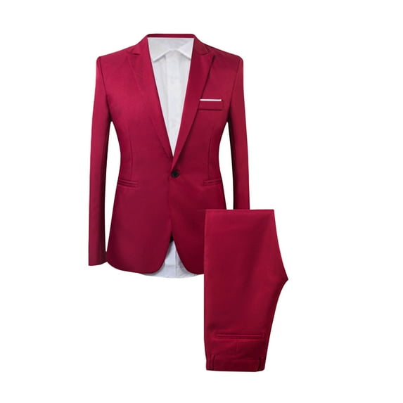 Men LYXSSBYX Mens 2 Piece Outfit Set Men's Fashion Suit Coat + Shirt + Suit Pants Three Piece Set