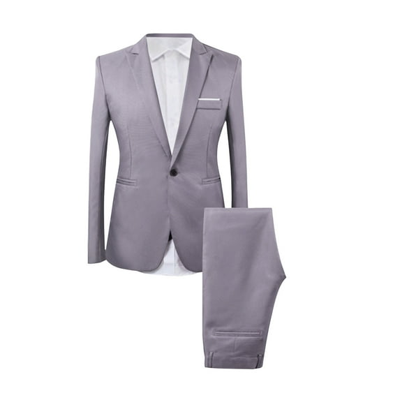 Men LYXSSBYX Mens 2 Piece Outfit Set Men's Fashion Suit Coat + Shirt + Suit Pants Three Piece Set