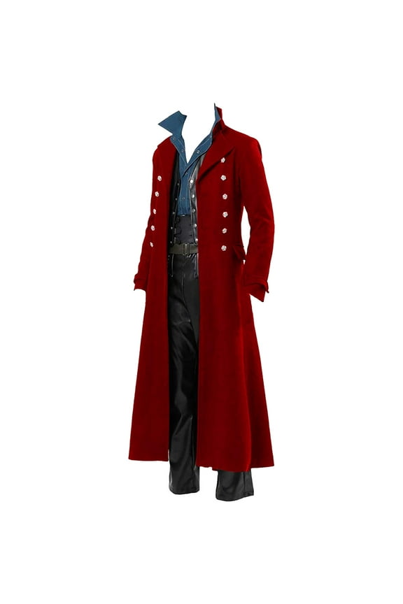 Men Clearance LYXSSBYX Mens Jackets Fall Fashion Mens Steampunk Gothic Costume Vintage Windbreaker Halloween