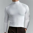 thumbnail image 1 of Men LYXSSBYX Mens Shirts Long Sleeve Men Solid Turtleneck Casual Slim Fit Pullover T-Shirt Bottoming Shirt, 1 of 5