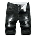 thumbnail image 1 of Men Clearance LYXSSBYX Mens Shorts Cargo Big and Tall Men's Ripped Denim Trunks Stretchy Washed Jeans Trunks Cut-Off Classic Fit Biker Jeans Trunks, 1 of 9