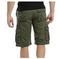 thumbnail image 1 of Men Clearance LYXSSBYX Mens Shorts Cargo Clearance Fashion Man Veralls Solid Casual Short Pants High Waist Loose Bandage Pants, 1 of 1
