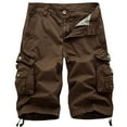 thumbnail image 1 of Men Clearance LYXSSBYX Mens Shorts Cargo Clearance Men's Casual Pure Color Outdoors Pocket Beach Work Trouser Cargo Shorts Pant, 1 of 3