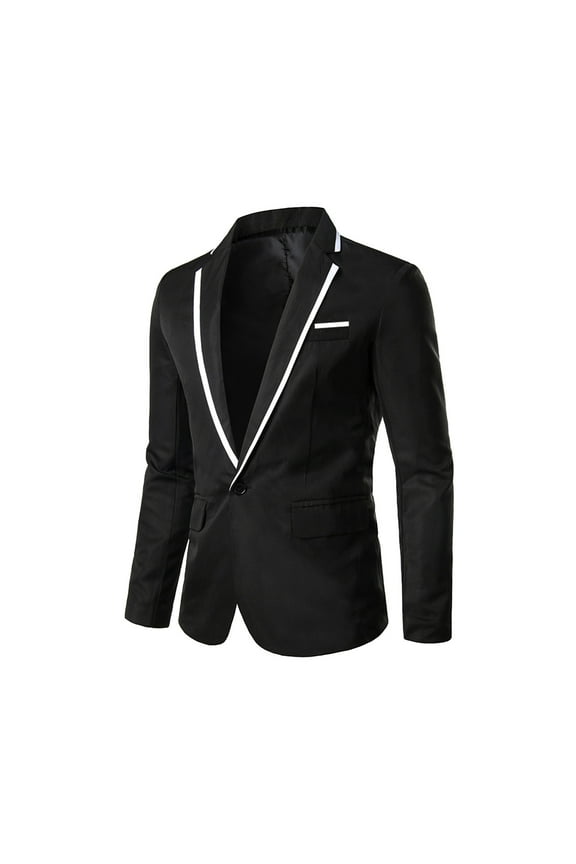 Men Clearance LYXSSBYX Winter Jackets for Men Clearance Men's Fashion England Solid Color High Quality Casual Single Breasted Suit