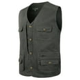 thumbnail image 1 of Men Clearance LYXSSBYX Winter Jackets for Men Hot Sale Clearance Men's Outdoor Vest Leisure Jacket Lightweight Vest with Zip Many Pockets, 1 of 9