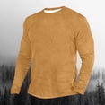 thumbnail image 1 of Men M-5X Mens T Shirts Big and Tall Long Sleeve Tees Shirt Plus Size Casual Pullover Crewneck Solid Color Basic Slim Tshirts Tops, 1 of 3
