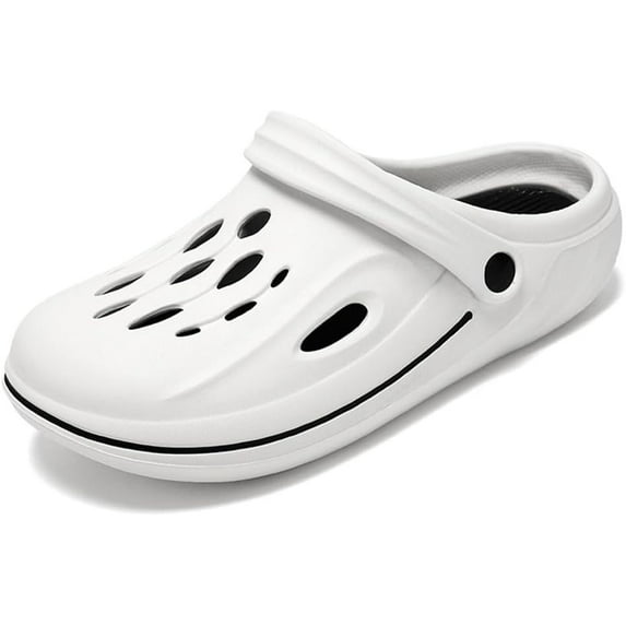 Men Clogs, Breathable Hole Design Garden Shoes Slippers Sandals Lightweight Slip On Mules Outdoor Walking Slippers Summer Beach Shoes