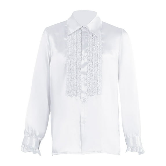 Men Clothing, 2025 Renaissance Gothic Button Shirts Tuxedo Shirt Men Ruffle Front Halloween Stag Party Wedding Formal Dress Tops