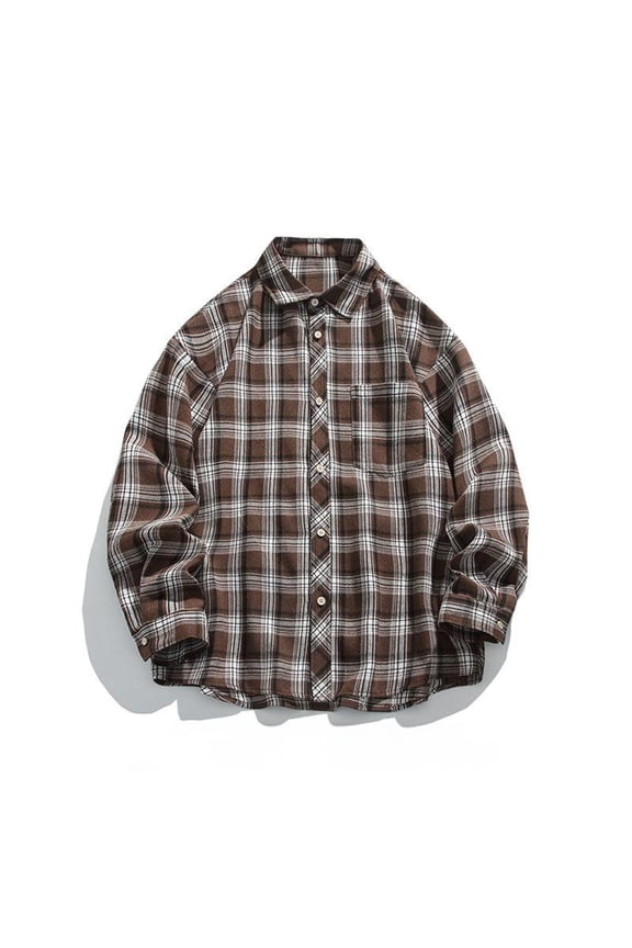 Men Clothing, Flannel Shirt for Men Long Sleeve Plaid Button Down Shirt Casual Fall Shirts Jacket with Front Pocket