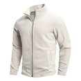 thumbnail image 1 of Men Clothing, Fleece Full Zip Jacket for Men Stand Collar Sport Coat 2025 Outdoor Long Sleeve Casual Outerwear with Pockets, 1 of 6