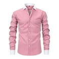 thumbnail image 1 of Men Clothing, Men's Casual Button-Down Striped Shirts Long Sleeve Cotton Linen Shirts for Men Fashion Business Shirt, 1 of 8