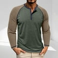 thumbnail image 1 of Men Clothing, Men's Henley Shirts Classic Long Sleeve Colorblock T-Shirts Casual Lightweight Slim Fit Fall Soft Tee Shirt, 1 of 8