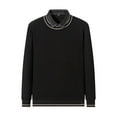 thumbnail image 1 of Men Clothing, Men's Ribbed Knit Polo Sweaters Lapel Collared Top Fake Two-Piece Shirt Long Sleeve Casual Pullover Sweater, 1 of 5