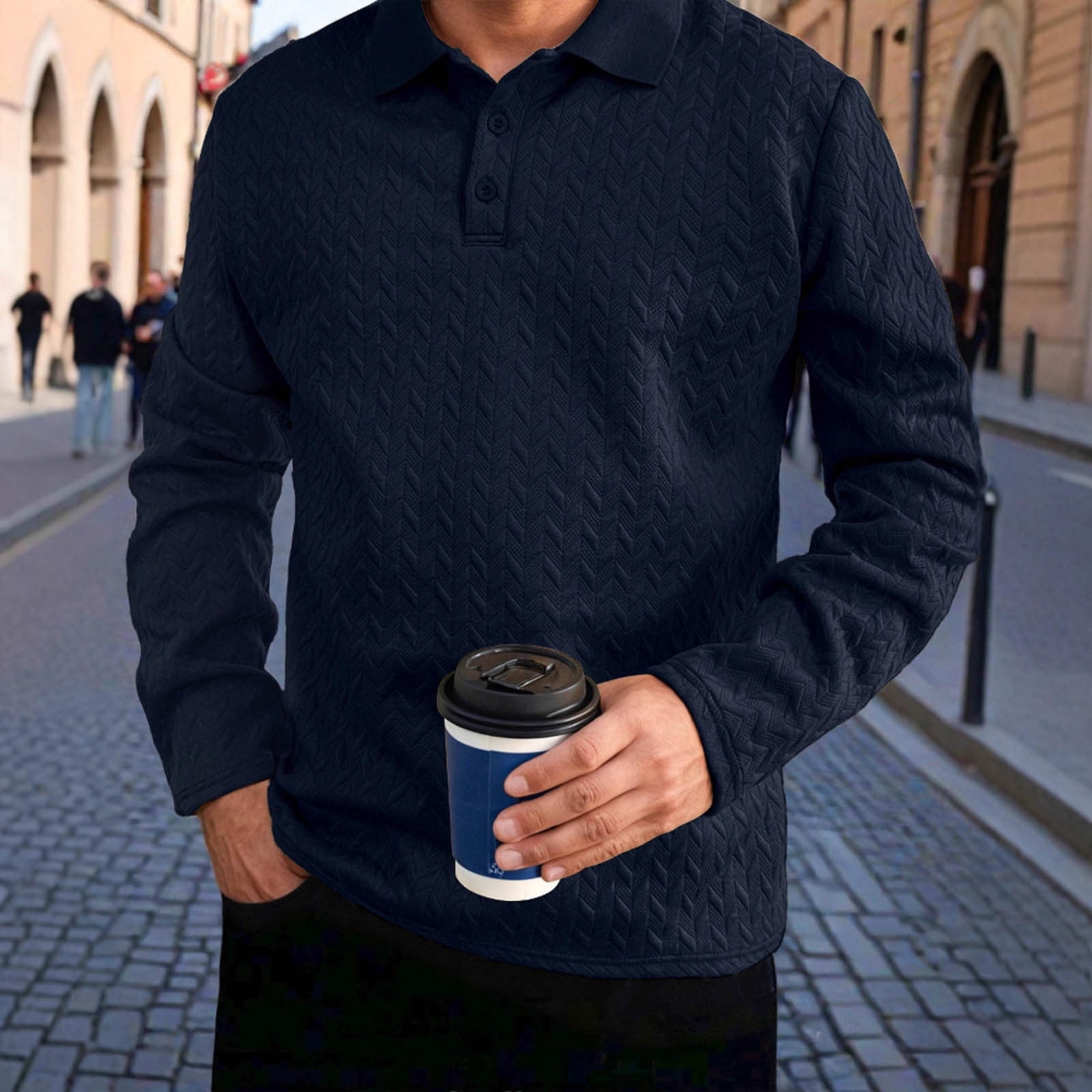 asntrgd Men Clothing, Mens Knit Polo Shirts Casual Button Down Long Sleeve Dress Shirts Winter Lightweight Pullover Sweater, Men's, Size: Medium, Blue asntrgd Men Clothing, Mens Knit Polo Shirts Casual Button Down Long Sleeve Dress Shirts Winter Lightweight Pullover Sweater, Men's, Size: Medium, Blue