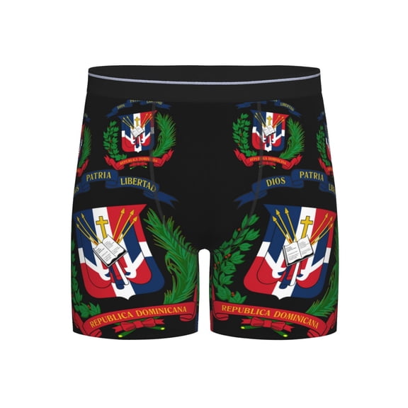 Men Coat Of Arms Of The Dominican Republic Boxer Briefs Moisture Wicking Funny Boxer Shorts