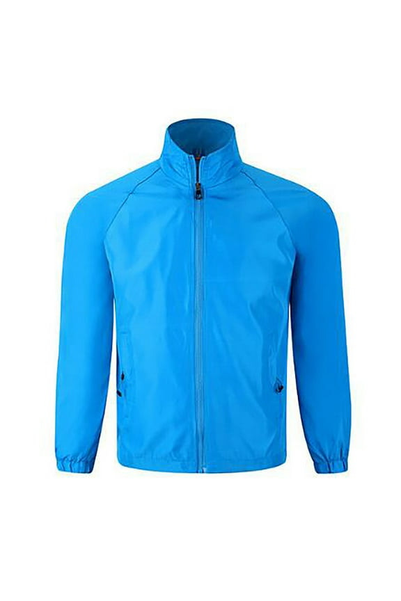 Men Coats Casual Slim Solid Color Pocket Jacket Stand Collar Long Sleeve Zipper Fly Jacket Coat Classic Stylish Business Overcoat