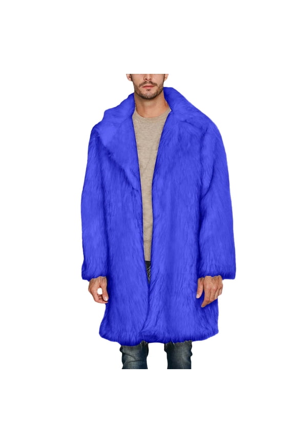 Men Coats Coat Turn Down Collar Long Jackets Warm OverCoat Classic Stylish Business Overcoat