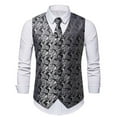 thumbnail image 1 of Men Coats Fashion Stripes Retro Casual Suit Vest Classic Stylish Business Overcoat, 1 of 3