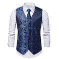 thumbnail image 1 of Men Coats Fashion Stripes Retro Casual Suit Vest Comfy Outerwear, 1 of 3