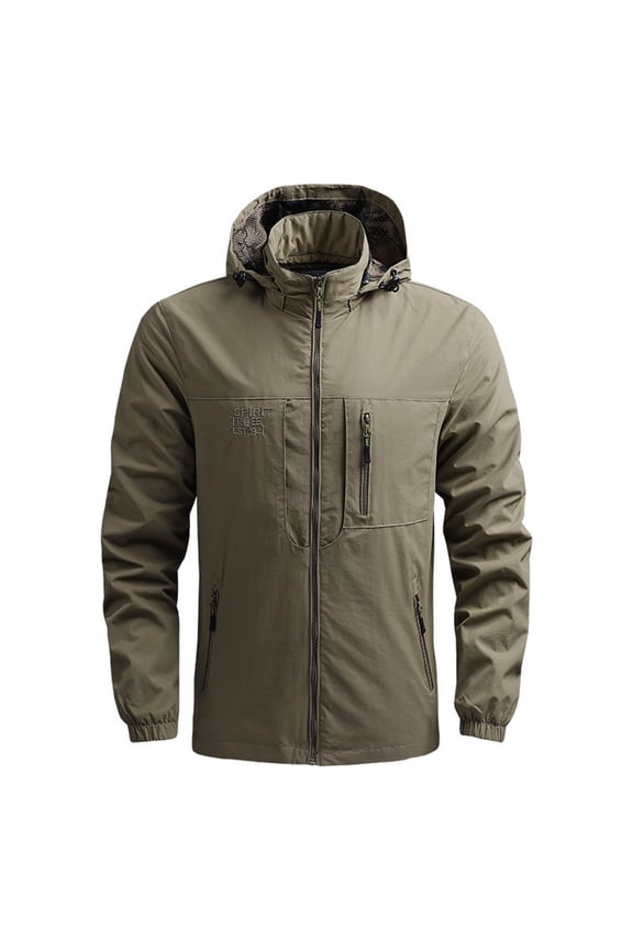 Men Coats Mountaineering Hardshell Windbreaker Thin Casual Jacket Outdoor Jacket Sports Classic Stylish Business Overcoat