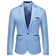 Men's New Solid Color Single Casual Small Suit with Slit Wedding Banquet Men's Suit Jacket