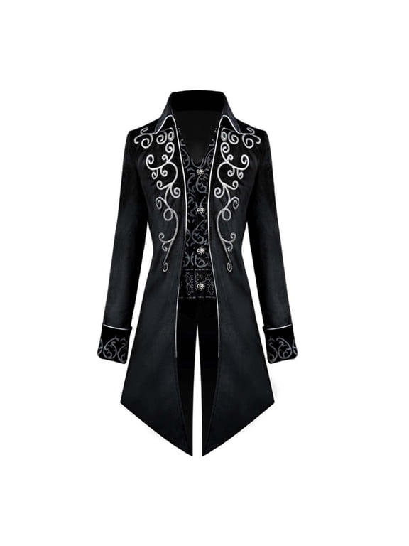 Men Coats Steampunk Jacket Vintage Tailcoat Gothic Frock Coat Autumn Winter Clothes