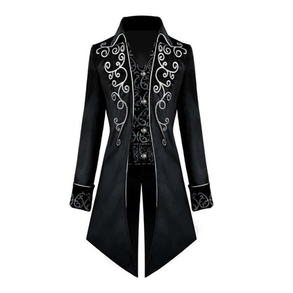 Men Coats Steampunk Jacket Vintage Tailcoat Gothic Frock Coat Comfy Outerwear