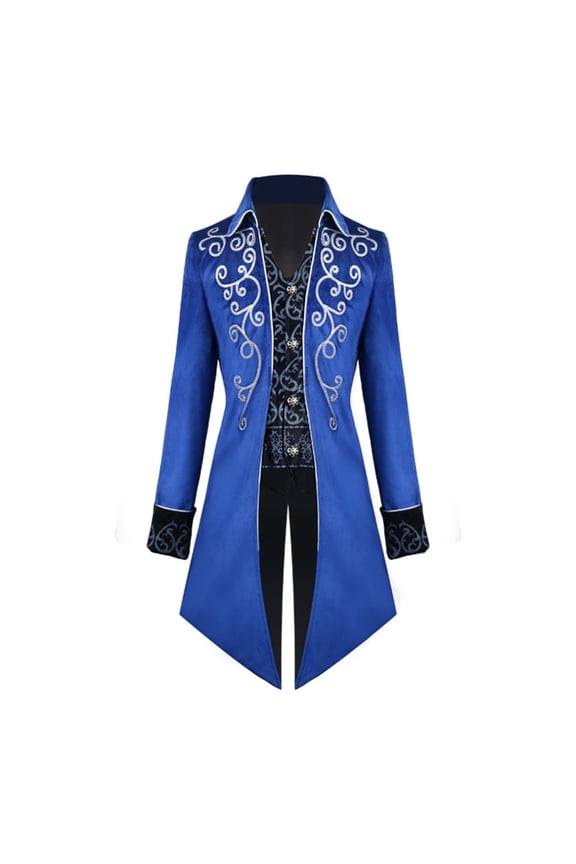 Men Coats Steampunk Jacket Vintage Tailcoat Gothic Frock Coat Outdoor Warm Clothes
