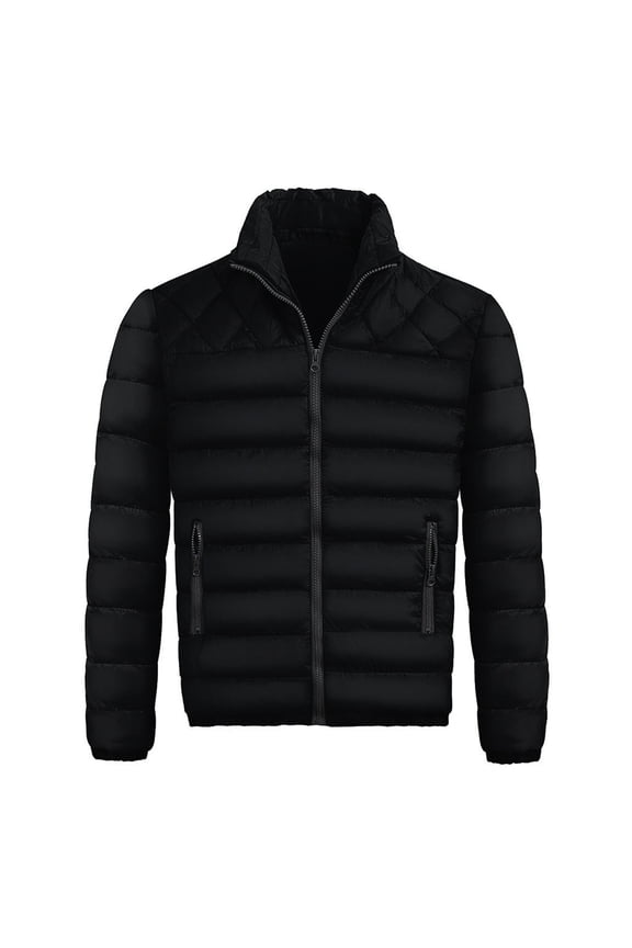 Men Coats Zipper Warm Down Jacket Packable Light Coat Comfy Outerwear