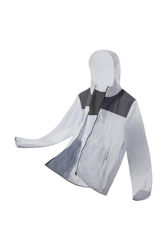 Men Color Block Varsity Jacket Long Sleeve Full Zip Hoodie UPF 50+ Sun Protection Lightweight Hiking Fishing Streetwear Coat