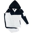 thumbnail image 1 of Men Colorblock Quarter Zip Heavy Pullover Hoodie & Jogger Set, 1 of 8