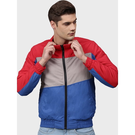 Men Colorblock Stylish Windcheater Casual & Bomber Jacket