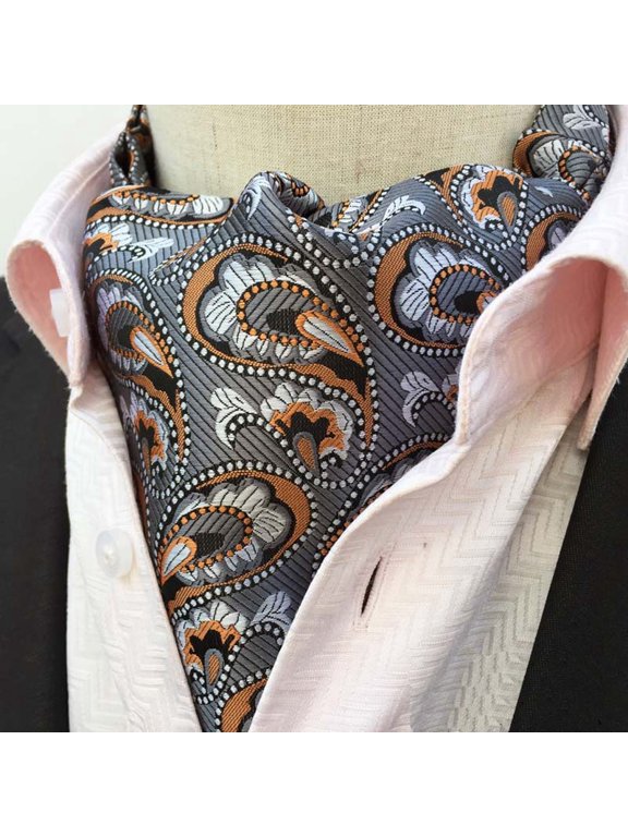 Men Colorful Paisley Floral Cravat Scarves Ascot Tie Wedding Party Necktie HZ234