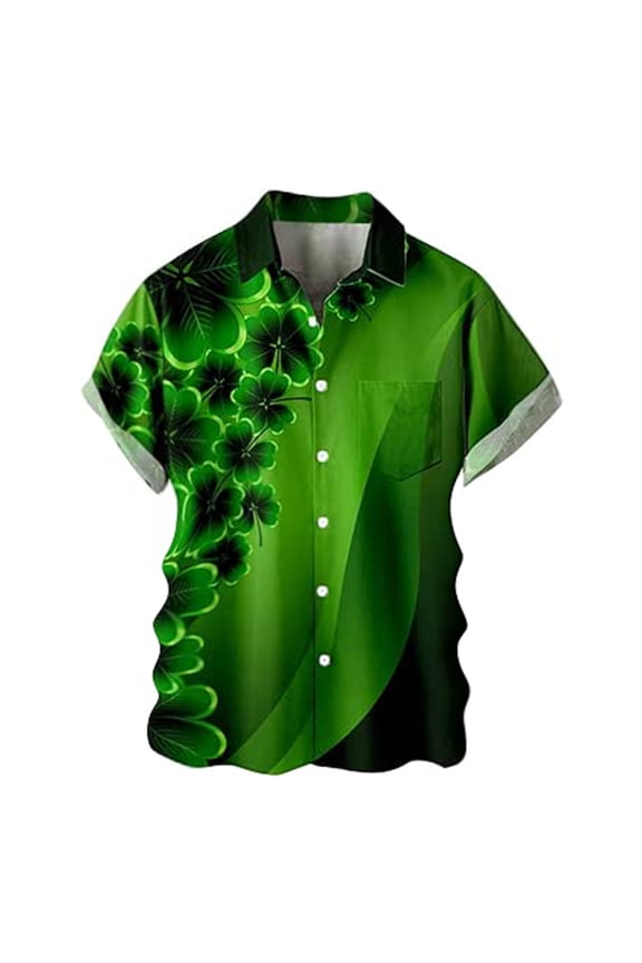 Men Comfortable Fit Shirt For Various Occasions Versatile Style Design Casual Formal Wear Green M