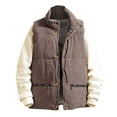 thumbnail image 1 of Men Comfy Coats Autumn Winter Thicken Wram Fashion Corduroy Trendy Casual Vest Dailywear Top Coat, 1 of 4